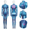 OneHeroSuits Costumes Metroid Cosplay Costume Samus Aran Blue Jumpsuits