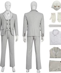 OneHeroSuits Moon Knight Cosplay Costumes Mr Knight White Suits With Mask