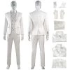 OneHeroSuits Mr Knight Cosplay Costumes Moon Knight Top Level White Suits