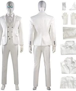 OneHeroSuits Mr Knight Cosplay Costumes Moon Knight Top Level White Suits