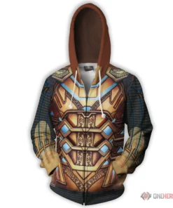 OneHeroSuits Cozy Hoodies Mysterio Hoodie Far From Home Mysterio Creative Printed Zip-Up Hooded Sweatshirt