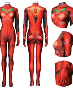 OneHeroSuits Neon Genesis Evangelion Cosplay Costumes Asuka Langley Red Combat Bodysuits