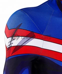 OneHeroSuits All Might Cosplay Costumes My Hero Academia Blue Bodysuit