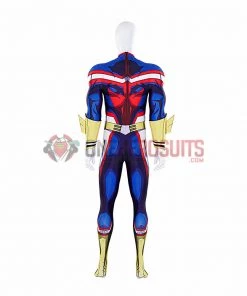 OneHeroSuits All Might Cosplay Costumes My Hero Academia Blue Bodysuit