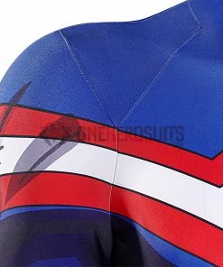 OneHeroSuits All Might Cosplay Costumes My Hero Academia Blue Bodysuit