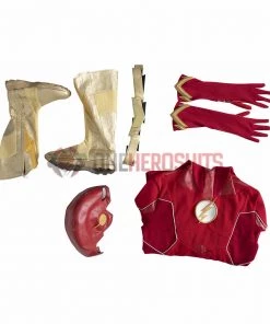 OneHeroSuits The Flash S8 Barry Allen Cosplay Costumes With Golden Boots