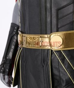 OneHeroSuits Thor 4 Cosplay Costumes Fur Collar Black Top Level Suits