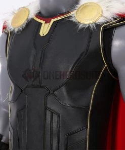 OneHeroSuits Thor 4 Cosplay Costumes Fur Collar Black Top Level Suits