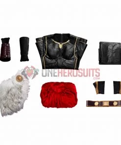 OneHeroSuits Thor 4 Cosplay Costumes With Fur Collar Black Suits