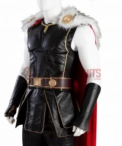OneHeroSuits Thor 4 Cosplay Costumes With Fur Collar Black Suits