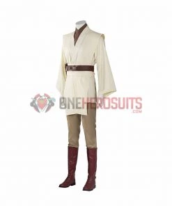 OneHeroSuits Obi-Wan Kenobi Cosplay Boots Jedi Master Robes Shoes Costumes