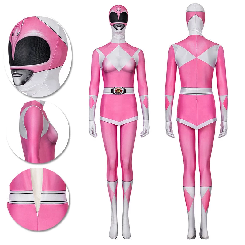 OneHeroSuits Expert-level Cosplay Bodysuit & Zentai Pink Power Rangers Cosplay Suit Pink Ranger Spandex Cosplay Costume 1 OneHeroSuits Expert-level Cosplay Bodysuit & Zentai Pink Power Rangers Cosplay Suit Pink Ranger Spandex Cosplay Costume
