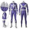 OneHeroSuits Expert-level Cosplay Bodysuit & Zentai Purple Power Ranger Cosplay Suit Mighty Morphin Power Rangers Suit