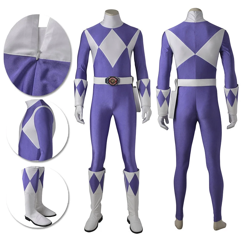 OneHeroSuits Expert-level Cosplay Bodysuit & Zentai Purple Power Ranger Cosplay Suit Mighty Morphin Power Rangers Suit 1 OneHeroSuits Expert-level Cosplay Bodysuit & Zentai Purple Power Ranger Cosplay Suit Mighty Morphin Power Rangers Suit