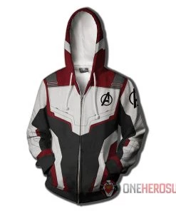 OneHeroSuits Quantum Suits Hoodies Avengers Endgame Creative Printed Zip-up Hooded Sweatshirt
