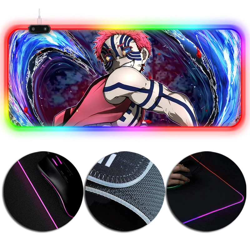 OneHeroSuits RGB Gaming X-Large Mousepad Demon Slayer Upper Moon 3 Akaza Creative Printed 1 OneHeroSuits RGB Gaming X-Large Mousepad Demon Slayer Upper Moon 3 Akaza Creative Printed