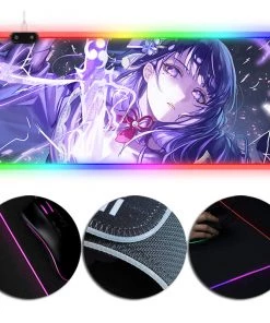 OneHeroSuits Raiden Shogun Mouse Pad Genshin Impact Creative RGB Full Desktop Mouse Pad