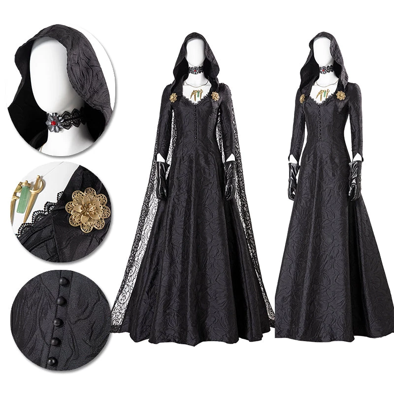 OneHeroSuits Resident Evil Village Cosplay Costumes Daniela Black Cosplay Suit 1 OneHeroSuits Resident Evil Village Cosplay Costumes Daniela Black Cosplay Suit