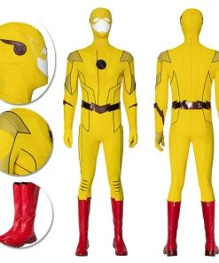 OneHeroSuits Reverse-Flash Cosplay Costumes The Flash S8 Yellow Cosplay Suits