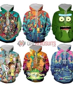 OneHeroSuits Rick And Morty Hoodies Creative 3D Print Hooded Sweatshirt Collection