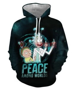 OneHeroSuits Rick And Morty Hoodies Creative 3D Print Pullover Hooded Sweatshirt Rainbow Edition