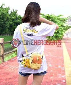 OneHeroSuits Pikachu Printed Belt Bag 3 Pocket For Adults 16 OneHeroSuits Pikachu Printed Belt Bag 3 Pocket For Adults