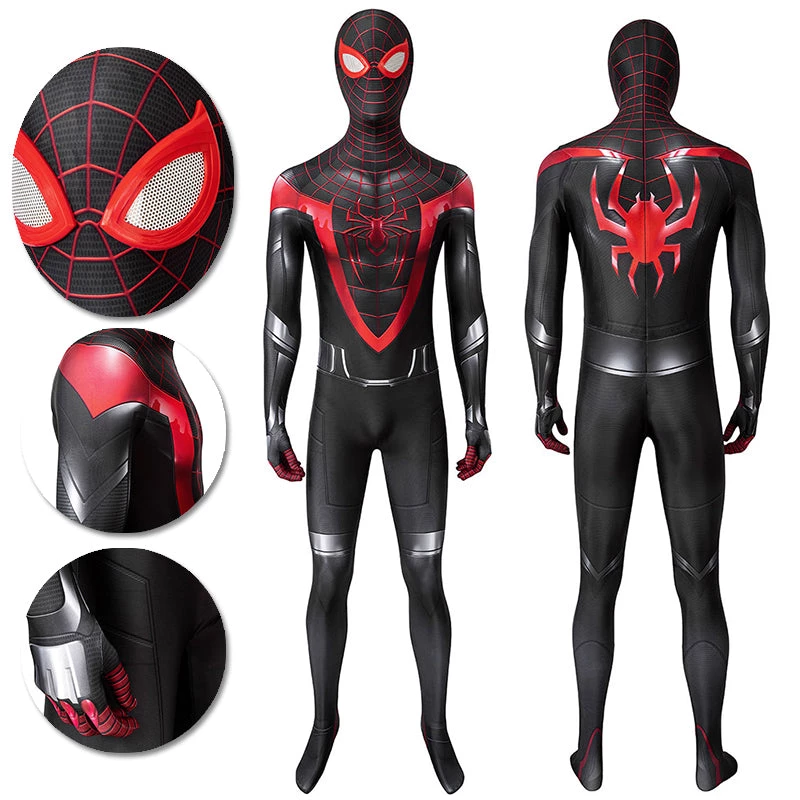 OneHeroSuits Zentai/Jumpsuit Spider-man Miles Morales PS5 Cosplay Costume Spandex 1 OneHeroSuits Zentai/Jumpsuit Spider-man Miles Morales PS5 Cosplay Costume Spandex