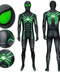 OneHeroSuits Spider-man Spandex Suit PS4 Stealth Big Time Green Bodysuit