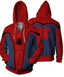 OneHeroSuits Cozy Hoodies Spider-man Hoodies Creative Printed Zip-Up Hooded Sweatshirt Collection