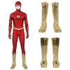 OneHeroSuits The Flash S8 Spandex Bodysuit Version Gold Boots Costumes