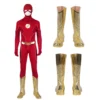 OneHeroSuits The Flash Season 8 Cosplay Shoes Gold Boots Costumes