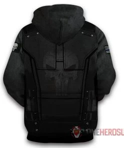 OneHeroSuits The Punisher Hoodies Creative 3D Print Pullover Hooded Sweatshirt Cozy Hoodies
