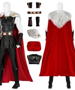 OneHeroSuits Thor 4 Cosplay Costumes With Fur Collar Black Suits