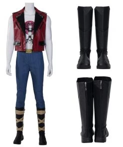 OneHeroSuits Thor 4 Love And Thunder Cosplay Boots Red Vest Top Level Shoes Costumes