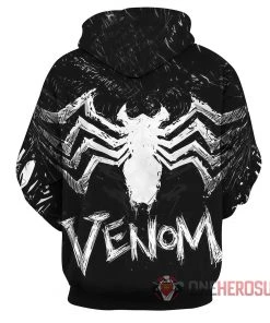 OneHeroSuits Cozy Hoodies Venom Hoodies Spider-man Venom Eddie Brock Creative Printed Hooded Sweatshirt