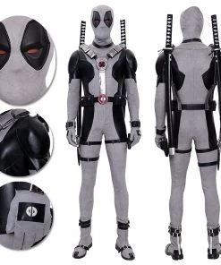 OneHeroSuits X-Force Deadpool Costume White Leather Deadpool Cosplay Suit
