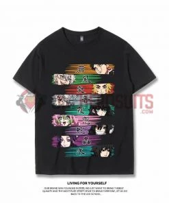 OneHeroSuits Demon Slayer Creative Print Anime Nine Swordsmen Colorful T-shirt