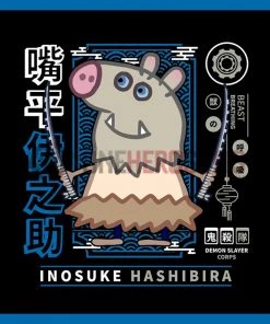 OneHeroSuits Demon Slayer Creative Print Anime Inosuke T-shirt Two Styles Available