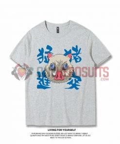 OneHeroSuits Demon Slayer Creative Print Anime Inosuke T-shirt Two Styles Available