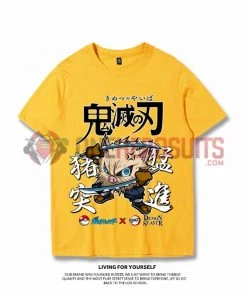 OneHeroSuits Demon Slayer Creative Print Anime Inosuke Character Combination T-shirt
