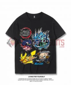 OneHeroSuits Demon Slayer Creative Print Anime Inosuke Character Combination T-shirt