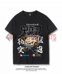 OneHeroSuits Demon Slayer Creative Print Anime Inosuke Character Combination T-shirt