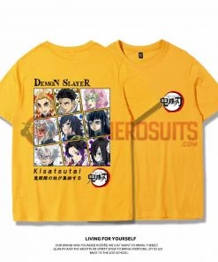 OneHeroSuits Demon Slayer Creative Print Anime T-shirt Kyoujurou/Giyuu/Kochou Shinobu
