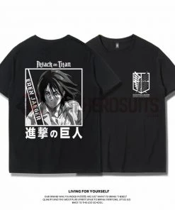 OneHeroSuits Attack On Titan Creative Print Anime T-shirt Eren/Mikasa/Armin