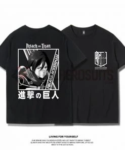 OneHeroSuits Attack On Titan Creative Print Anime T-shirt Eren/Mikasa/Armin