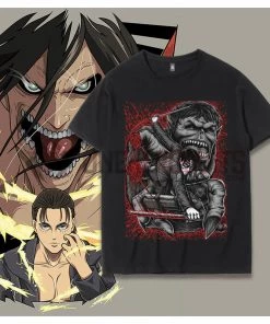 OneHeroSuits Attack On Titan Creative Print Anime T-shirt Eren/Levi
