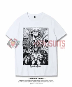 OneHeroSuits Attack On Titan Creative Print Anime The Nine Titan T-shirt