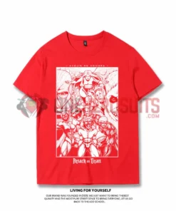 OneHeroSuits Attack On Titan Creative Print Anime The Nine Titan T-shirt