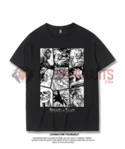OneHeroSuits Attack On Titan Creative Print Anime The Nine Titan T-shirt