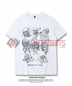 OneHeroSuits Attack On Titan Creative Print Anime The Nine Titan T-shirt
